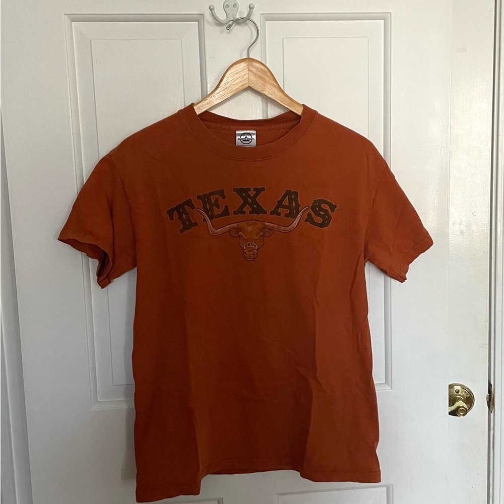 Texas Vintage T-Shirt in Burnt Orange Color Size S